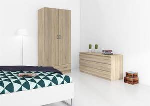 Kleiderschrank mit zwei Türen und einer Braun - Holzwerkstoff - 80 x 171 x 36 cm