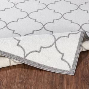 Tapis MOAB Gris - Blanc - Matière plastique - Textile - 160 x 1 x 220 cm