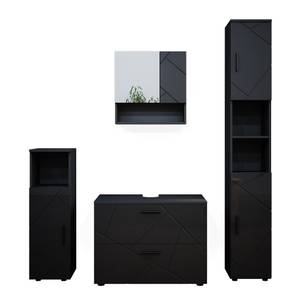 Mobilier de salle de bains Irma Anthracite - Anthracite brillant