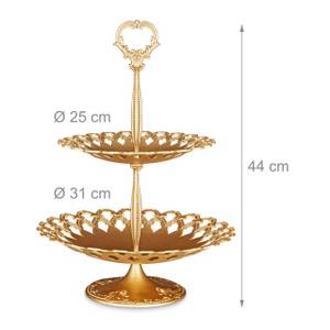 3 x Etagere Metall gold Gold - Metall - 31 x 44 x 31 cm