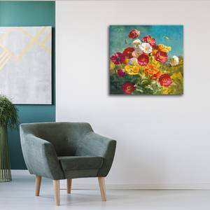 Leinwandbild Wiesenblumen 90 x 90 cm