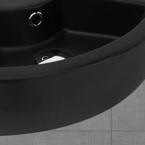 Lavabo d'angle 46x33x13cm noir céramique Noir