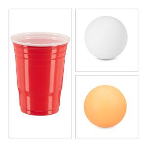 Bierpong Becher Set mit Bällen Blau - Rot - Weiß - Kunststoff - 10 x 12 x 10 cm