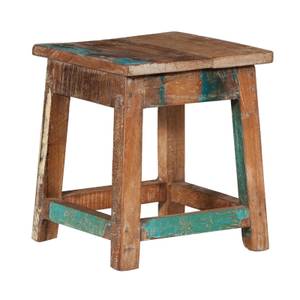 Hocker aus Recyceltem Teakholz Massivholz - Holzart/Dekor - 26 x 30 x 26 cm