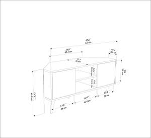 TV-Schrank Lesson Schwarz - Weiß