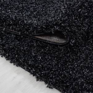 Tapis shaggy UNI L 80x150 noir Noir - 80 x 150 cm