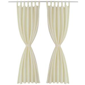 Rideau(lot de 2) 294207 Blanc crème - Hauteur : 245 cm