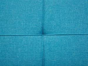 3-Sitzer Sofa RONNE Blau - Eiche Dunkel - Türkis