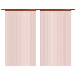 Rideau en fils(lot de 2) 294220 Marron - Largeur : 100 cm