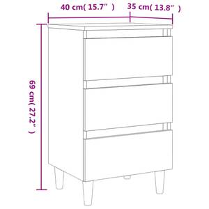 Nachttisch 3009517-2 (2er Set) Raucheiche Dekor