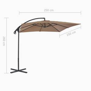 Parasol en porte-à-faux 3005147 Taupe