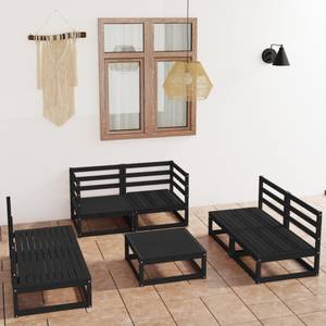 Garten-Lounge-Set 3009898-1 (7-teilig) Schwarz