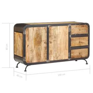 Sideboard BARTHEL Mango Kommode Braun Braun - Massivholz - 140 x 80 x 40 cm