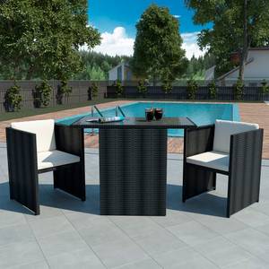 Mobilier de jardin Noir - Polyrotin - 58 x 76 x 102 cm