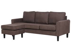 Sofa mit Ottomane AVESTA 2-tlg Braun