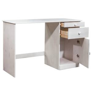 Schreibtisch Weiß - Massivholz - Holzart/Dekor - 110 x 74 x 110 cm