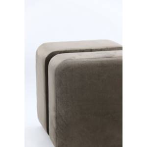 Pouf Piazza Gris - Textile - 40 x 43 x 40 cm