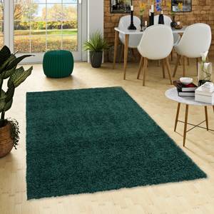 Hochflor Langflor Shaggy Teppich Fluffy Petrol - 200 x 290 cm