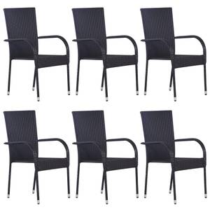 Garten-Lounge-Set (7-teilig) 3009105 Schwarz