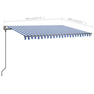 Markise 3006678-2 Blau - Weiß - 300 x 400 cm