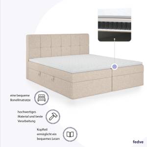 Boxspringbett Mokpo Beige - Breite: 184 cm