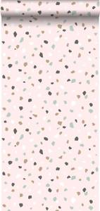 Tapete Terrazzo-Motiv 7299 Pink - 53 x 1005 x 1005 cm