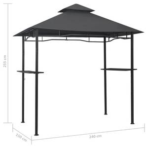 BBQ-Pavillon 48602 Grau - Metall - Textil - 150 x 255 x 240 cm