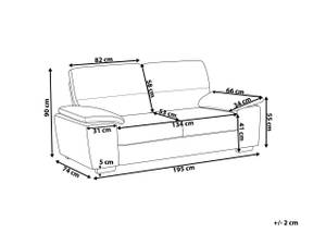 3-Sitzer Sofa VOGAR Beige - Schwarz - Creme