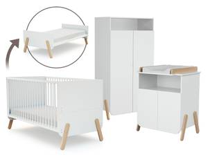 Babyzimmer komplett 3 Set PIRATE Weiß - Holzwerkstoff - 88 x 88 x 78 cm