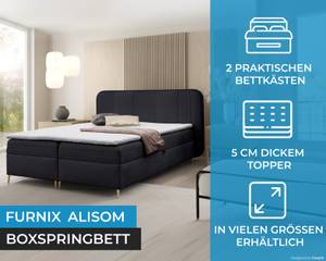 Boxspringbett Alisom Schwarz