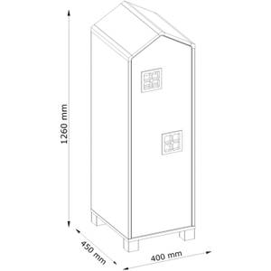 Kinderkleiderschrank MIRUM Grau - Weiß