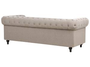 Sitzgruppe CHESTERFIELD 2-tlg Beige - Eiche Dunkel - Taupe - 85 x 78 x 222 cm