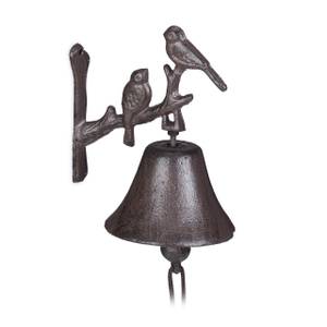 Clochette de porte oiseau Marron - Métal - 10 x 16 x 13 cm