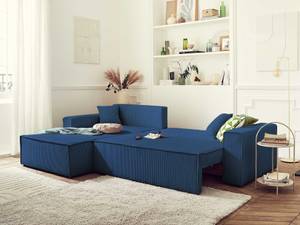 Ecksofa DELLIA Indigoblau