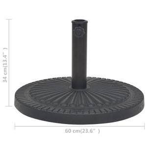 Socle de parasol 295291 Noir - Métal - 60 x 34 x 60 cm