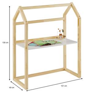 Kinderschreibtisch TINA Braun - Massivholz - Holzart/Dekor - 101 x 130 x 49 cm