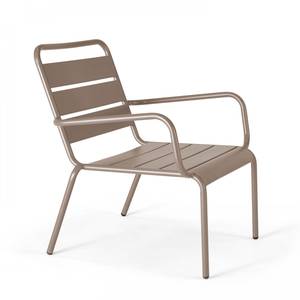 2er-Set Relaxsessel mit Hocker Palavas Taupe