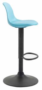 Tabouret de bar Kiel Lot de 2 Bleu - Noir