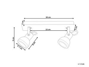 Deckenlampen BARO Schwarz - Weiß - 30 x 7 cm