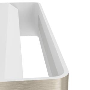 LED-Wandleuchte Sania Aluminium - 1-flammig - Silber - Breite: 36 cm
