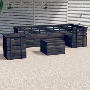 Gartensitzgruppe K038(7-tlg) Grau - Massivholz - 72 x 65 x 70 cm