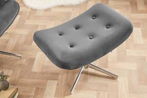 Hocker MR. LOUNGER Grau - Metall - Textil - 64 x 42 x 41 cm