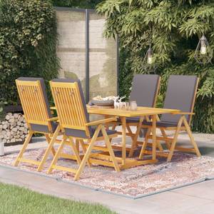 Garten-Essgruppe (5-teilig) 3007499-2 Grau - Holzwerkstoff - Holzart/Dekor - 90 x 75 x 150 cm