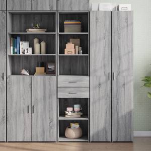 Highboard DE5683 Grau - Holzwerkstoff - 43 x 185 x 45 cm