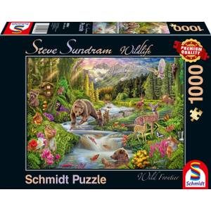 Puzzle Steve Sundram Waldtiere Papier - 28 x 6 x 38 cm