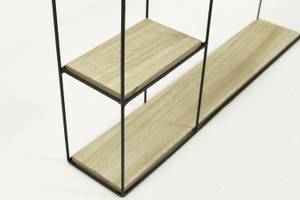 Wandregal Valencia Metall - Holz teilmassiv - 52 x 58 x 11 cm