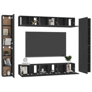 TV-Schrank 10er Set D478 Schwarz - Tiefe: 60 cm