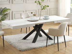 Table extensible CATONAV Imitation marbre blanc