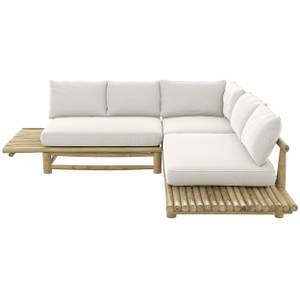 Canapé de jardin Sunny Blanc - Bois massif - 215 x 70 x 215 cm