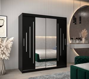 Armoire à portes coulissantes york 1 Noir - Largeur : 180 cm - 2 porte